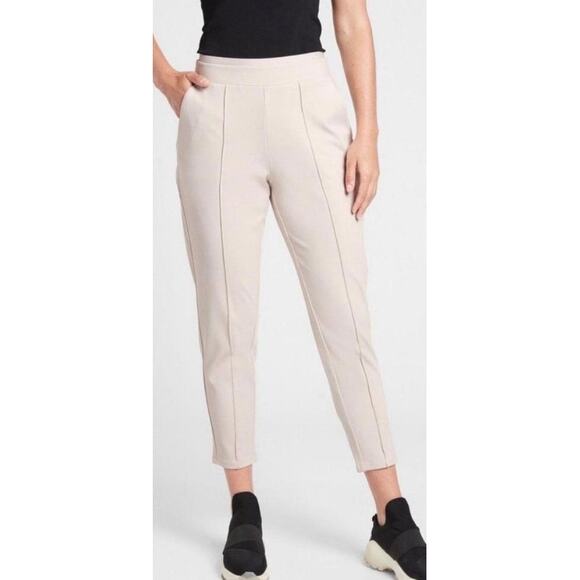 Athleta Size S Cream Venice Pintuck Pants - Picture 1 of 5